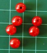 Perličky červené, 8 mm