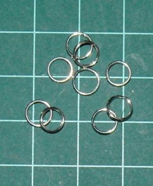 Kroužek dvojitý, stříbrný - 6 mm